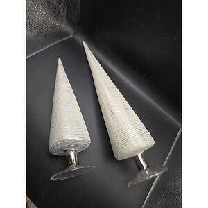 Set‎ Of 2 Hand Painted Glass Trees